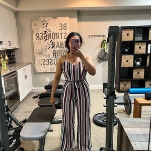Striped Jumpsuit (NWOT)